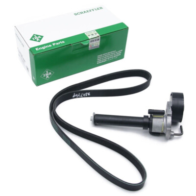 INA Serpentine Alternator V-Belt Tensioner Kit Set For VW GTI Audi A3 2.0T CCTA