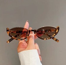 New Small Cat Eye Sunglasses Women Men Trendy Vintage Shades Eyewear Fashion