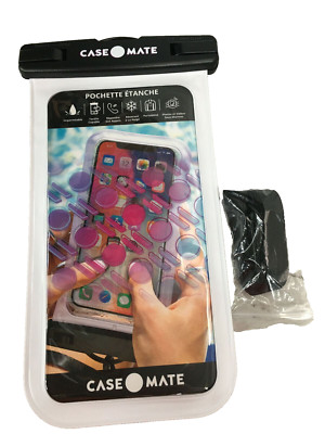 Case Mate Clear Waterproof Pouch for Most Smartphones up to 6.5'' with Lanyard