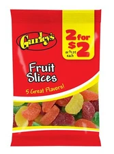 Gurley's Juicy Fruit Slices, Gummy Candy with Natural Fruit Flavors (Pack of 12)