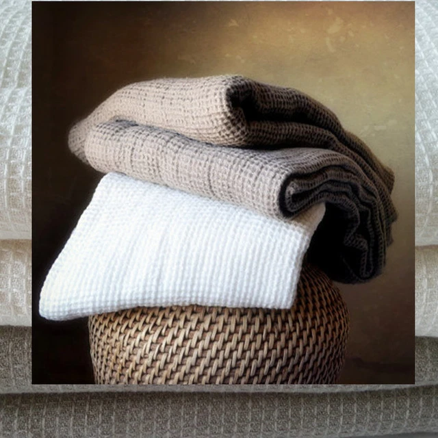 Waffle Towels for Bath, Linen Towels