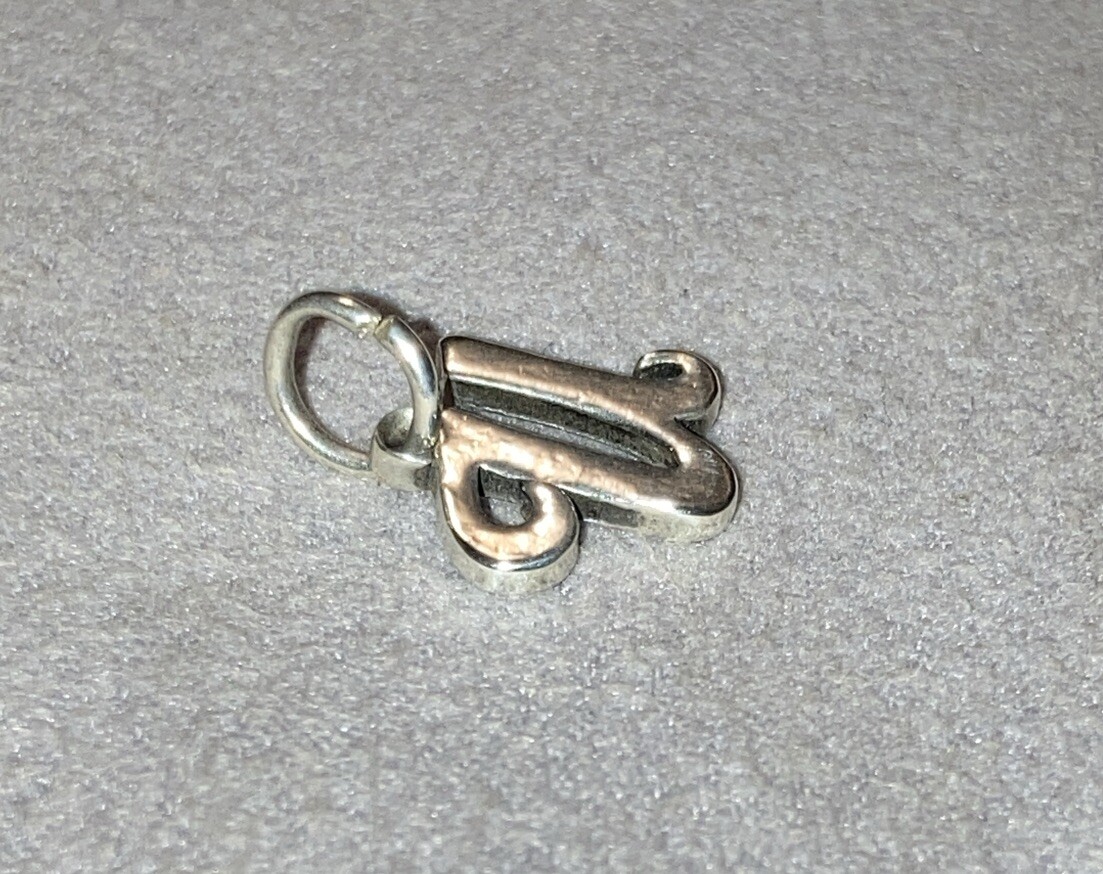 James Avery Initial “u” Script Charm 925 Sterling… - image 6