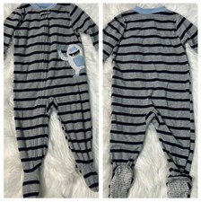 Carter's Boys' One-Piece Striped Yeti Footed Pajamas, Size 18M