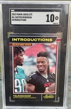 BIJAN ROBINSON RC JALEN CARTER RC 2023 Panini Absolute Introductions #6 SGC 10🏈