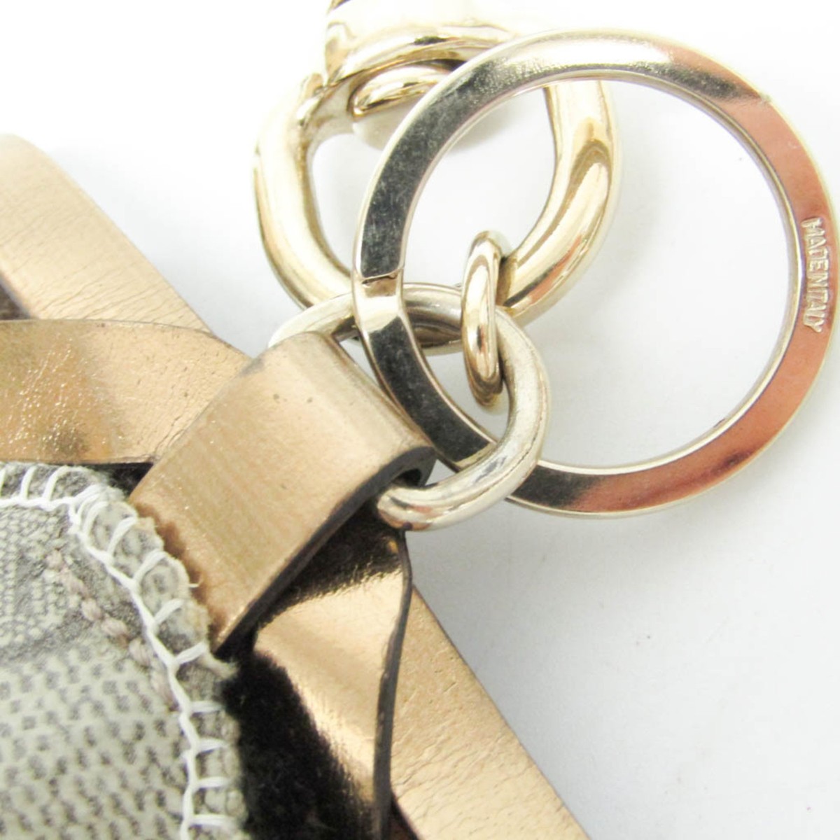 GUCCI Bag Charm Key Ring Dog Poodle Brown GG Supreme Logo