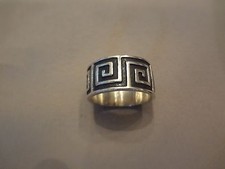  290-VINTAGE STERLING SILVER MEXICO RING WITH DETAIL-925-SIZE-8