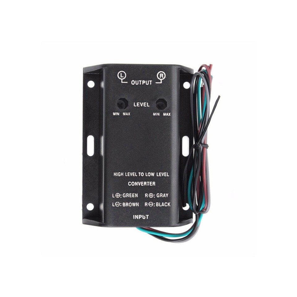 RCA Converter Adjustable Adapter Subwoofer Converters Car Audio RCA