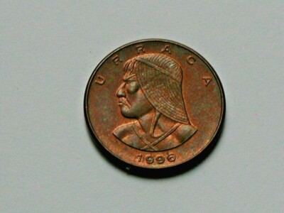 ペニーノエンカルナシオン Panama 1996 1 CENTESIMO Coin with Indian Chief Urraca (Fought