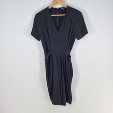 Country Road womens pencil dress size XS black short sleeve Vneck 094232