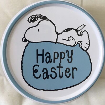 Peanuts~Collectable~ HAPPY EASTER  ~Tin 5 1/2  Round & Cookies~NEW~FAST SHIPPING