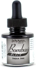 Dr. Ph. Martin's Bombay India (7BY) Ink Bottle, 1.0 oz, Black