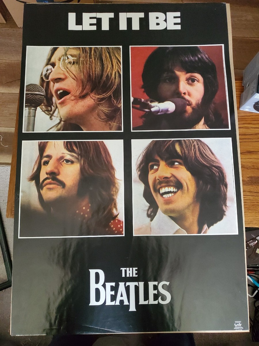 The Beatles Let It Be - US promotional poster 1 sided VTG 34