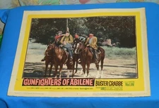 original GUNFIGHTERS OF ABILENE lobby card #4 Buster Crabbe