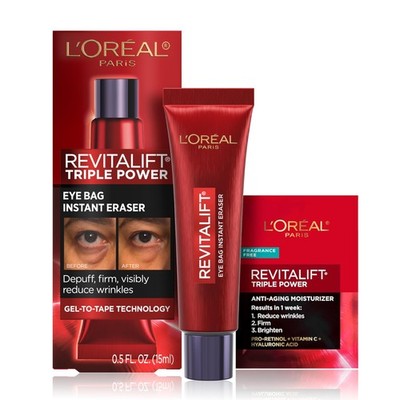 Revitalift Triple Power Eye Bag Instant Eraser, Eye Tightener Treatment to Fi...