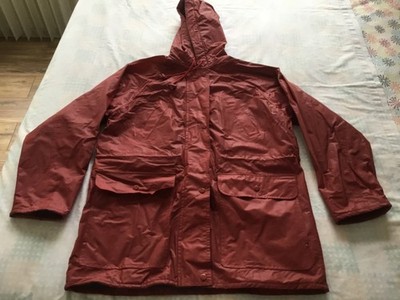 Women's Misty Harbor Rain Coat Jacket Size Small Red Waterproof Fleece Lined