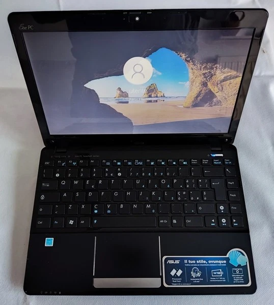 ASUS EEEPC 1215P WINDOWS 10 SSD256 2GB RAM DISPLAY  12 POLLICI NERO - Immagine 2 di 4