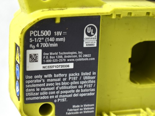 Sierra circular y luz de trabajo Ryobi PCL500B ONE+ 18V PCL660 (solo herramientas) - Imagen 6 de 10