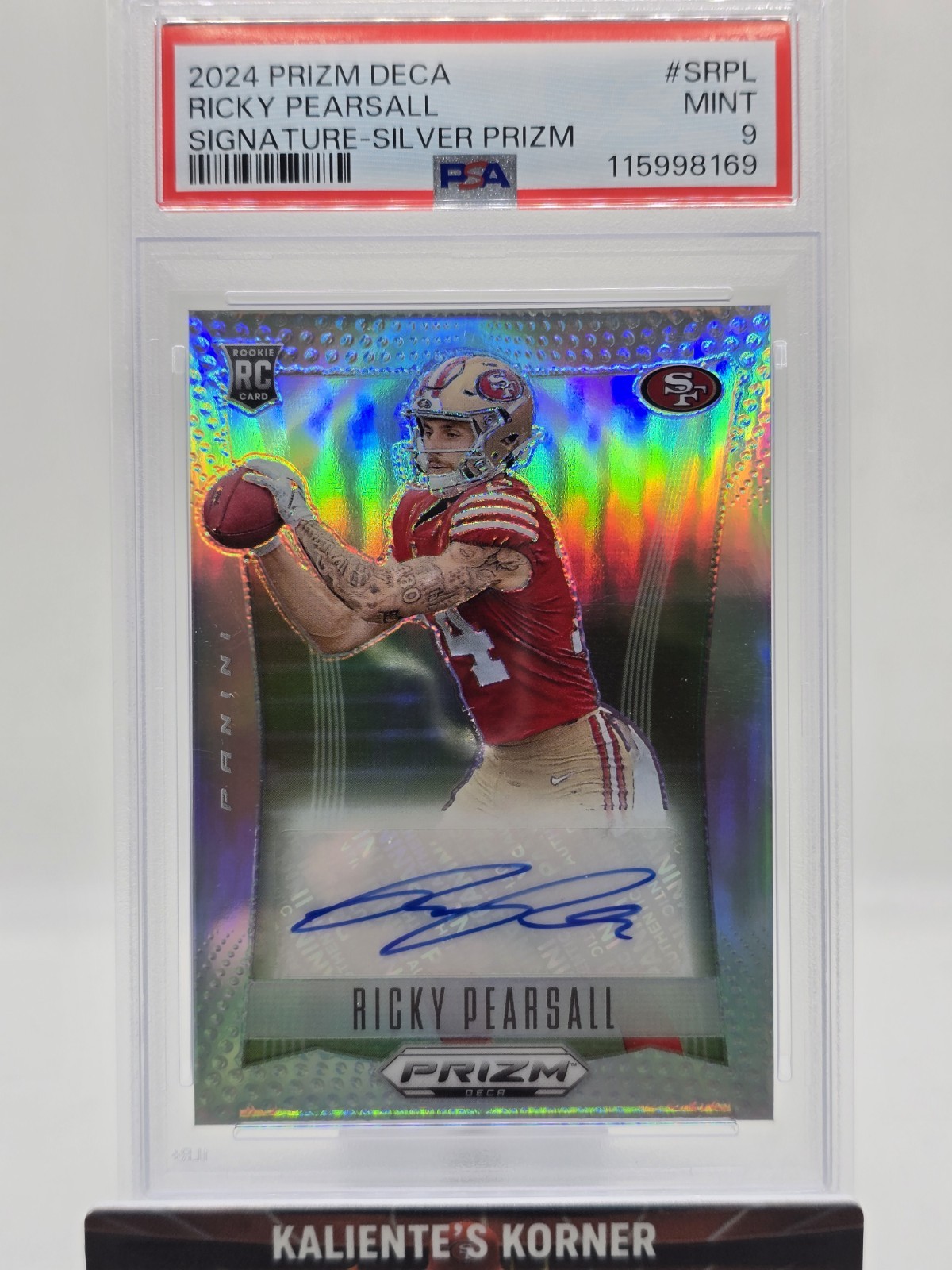 Ricky Pearsall Panini Prizm Deca Signatures #SRPL Silver