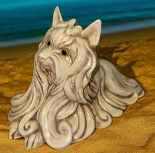 KAY FINCH CALIFORNIA POTTERY Yorkie DOG FIGURINE Sitting POSE Yorkshire Terrier