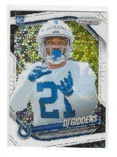 2025 Panini Prizm DJ Giddens White Disco Prizm Parallel Rookie Card #383