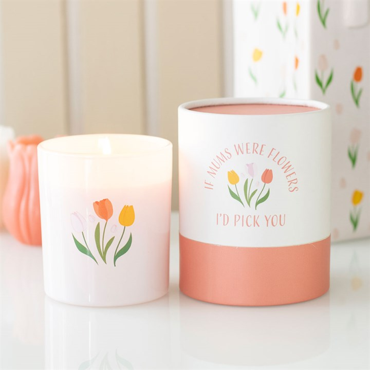 If Mums Were Flowers French Tulip Jar Candle. Mother's Day Gift. Gift For Mum.