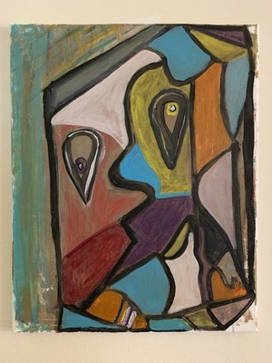 Face Off Cubism Style By Artist Neury Luciano