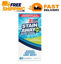 Stain Away Plus Professional Strength Denture Cleanser, 8.10 oz, Enough for 80 C