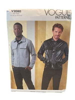 Vogue V2080 Men's Jacket Sewing Pattern Sizes 34-42 Modern Style