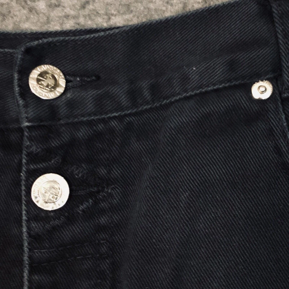 Lawman Black Jeans Womens 7 Western Bare Back 34X33 VTG High Rise Button Sides - Image 4 of 4