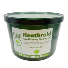 Pure O Natural Neatbraid Conditioning Shining Gel Mega Hold 64oz/4LBS