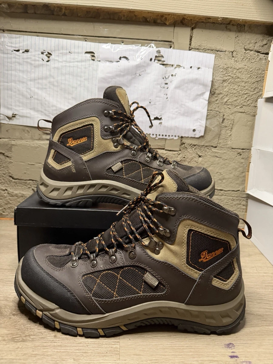 On Waterproof Lace-Up Hiking Boots Ankle Black/Beige/Orange Mens US 9 EU 42.5 ESQAPE Black Orange Waterproof | ZAQQ Outdoor Barefoot main image 3