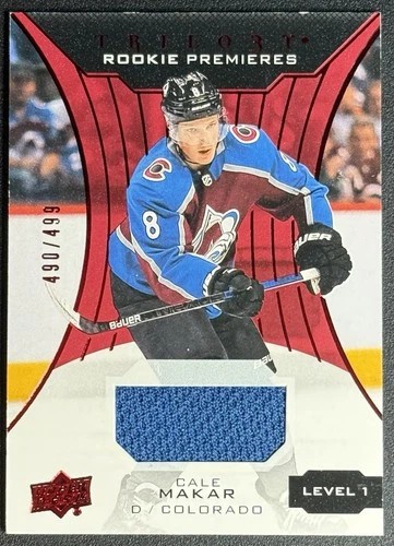 2019 Upper Deck Trilogy Premieres Level 1 Red Foil /499 Cale Makar #81 Rookie RC