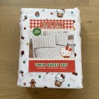 Hello Kitty White Christmas Wreath Gingerbread Candy Twin Sanrio 100% Cotton