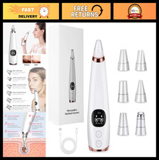 Blackhead Remover Pore Vacuum - 3 Suction Levels, 6 Tools, USB Rechargeable Faci