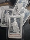 Gorgeous, Heavy, PAMP 10 oz Lady of Liberty .999 Silver Bar - New LOT OF 5 BARS
