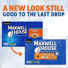    2-PACK   Maxwell House Breakfast Blend Light Roast K-Cup Coffee Pods 100 ct 
