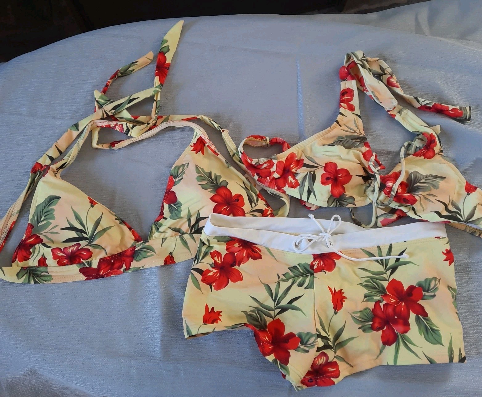 NWOT Fresh Peaches 90 PC Lot Bikinis Covers Separates Yellow Floral S M L XL D image 10