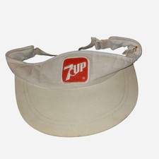 7 Up Logo Sun Visor Hat Cap, White Red Green