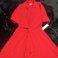 Calvin Klein Women's Red Dress Size 14