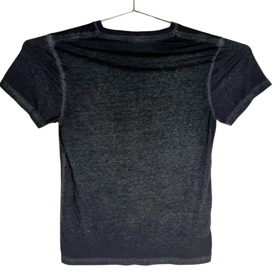 Wish Bone Men's Stretch Slim V-Neck Short Sleeve Jersey T-Shirt Black Size XL - Image 2 of 4