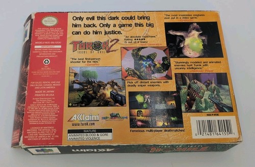 Turok 2 (Nintendo 64 N64) Complete in Box CIB with manual - Picture 3 of 13