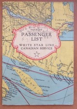 LAURENTIC (White Star) 1930 Passenger List
