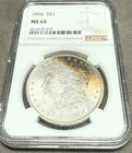 1896 Morgan Silver Dollar MS 65 NGC Toner Toned $1