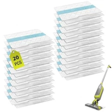 20 Pack Disposable Vacuum & Mop Refills for Shark VACMOP VM200 VM250 VM252