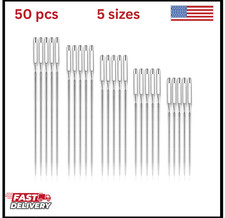 50 Pcs Sewing Needles Large Eye Hand Sewing, 5 Sizes Embroidery Needles