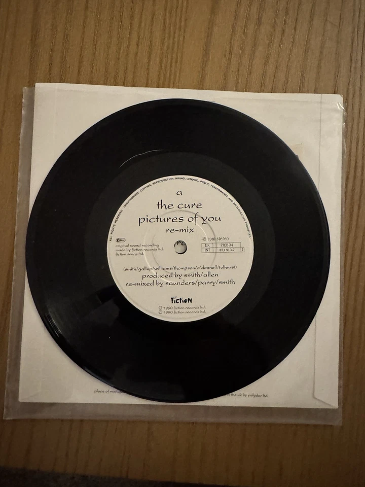 The Cure Pictures Of You /prayers For Rain 7” Uk Import NM 1990 - Image 3 of 3