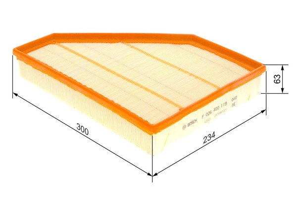 Luftfilter FÜR Bmw 3 Touring (E91), Bmw X1 (E84) - Bosch F 026 400 119-image