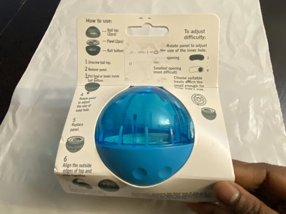 Our Pets IQ Treat Ball Dog Ball Dog Toy & Dog Slow Feeder Color Blue Brand New 1 - Image 2 of 3