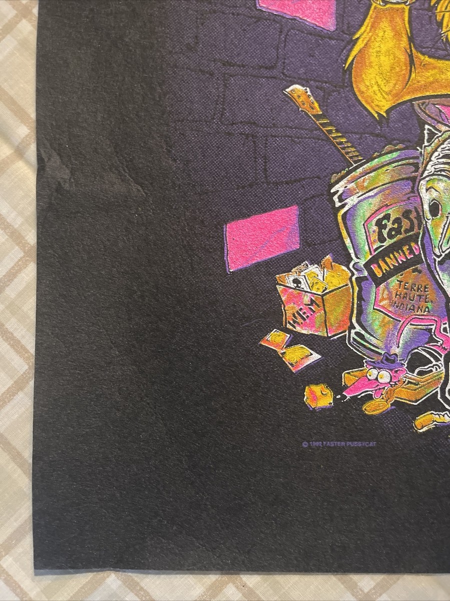 Faster Pussycat Tour T-Shirt sample art Pellon 1992 Rare! 1990's