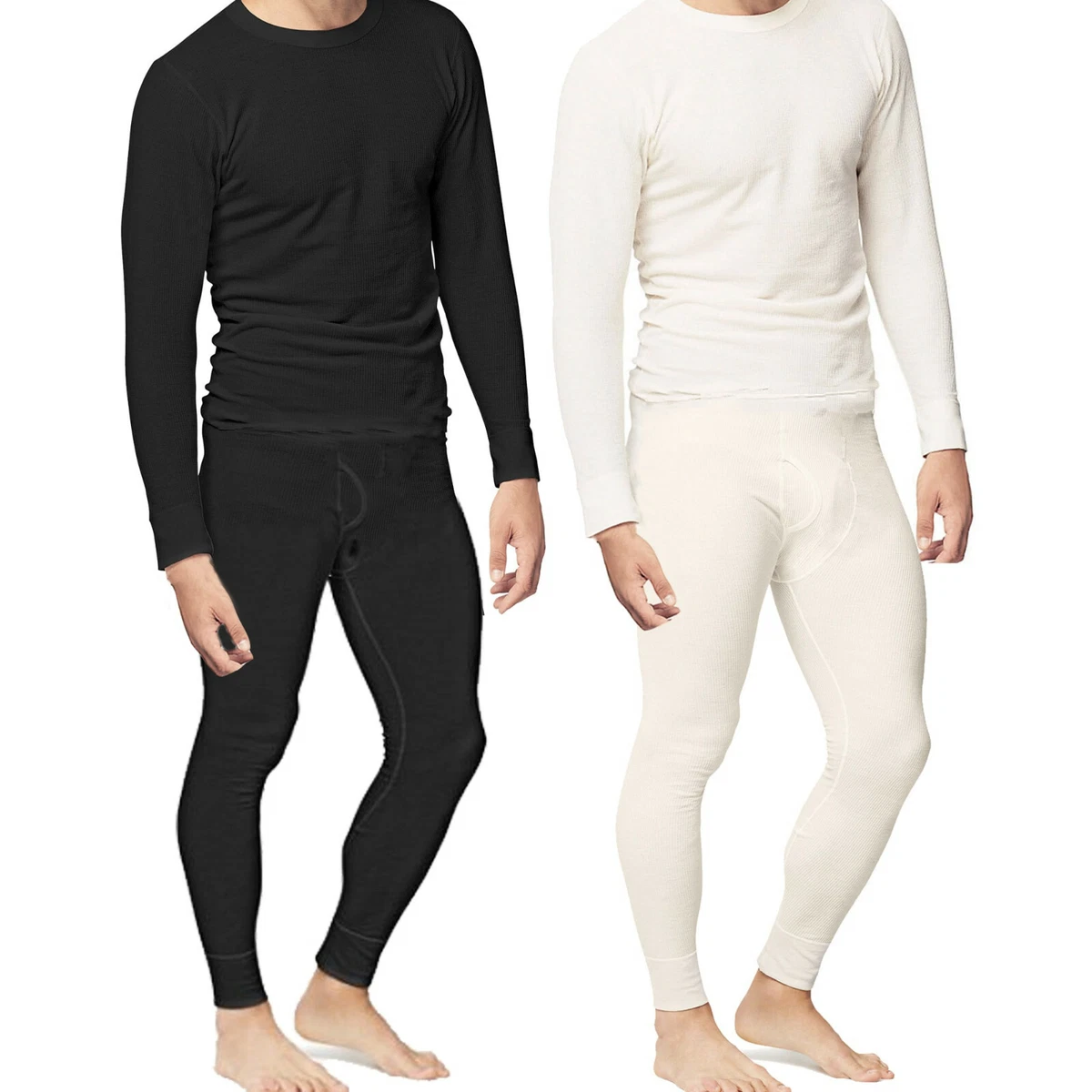 Mens Thermal Long Johns Top Bottom Underwear Trouser TShirt Set